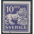 SWEDEN - 1934 10öre violet Lion, type II, perf. 13, no watermark, used – Facit # 146Ea