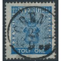 SWEDEN - 1858 12öre dark blue Coat of Arms, used – GRENNA 23 IX 1869 stämpel (F-län)