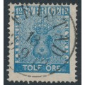 SWEDEN - 1858 12öre blue Coat of Arms, used – FRISTAD 16 IX 1872 stämpel (P-län)