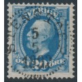 SWEDEN - 1891 20öre dull ultramarine-blue Oscar II, used – Facit # 56b