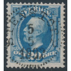 SWEDEN - 1891 20öre dull ultramarine-blue Oscar II, used – Facit # 56b