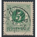 SWEDEN - 1872 5öre green Ring Type, perf. 14, used – Facit # 19f