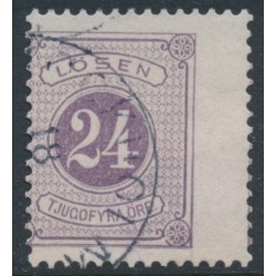 SWEDEN - 1882 24öre reddish lilac Postage Due (Lösen), perf. 13, used – Facit # L17c