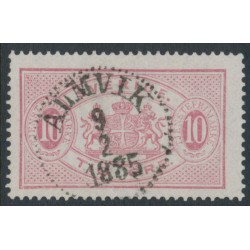 SWEDEN - 1885 10öre dull carmine Official (Tjänstemärke), perf. 13, used – Facit # TJ16Aa
