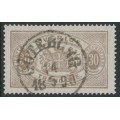 SWEDEN - 1881 30öre greyish brown Official (Tjänstemärke), perf. 13, used – Facit # TJ21g