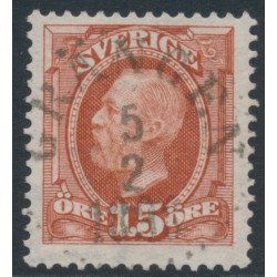 SWEDEN - 1896 15öre light red-brown Oscar II, used – Facit # 55b