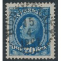 SWEDEN - 1891 20öre ultramarine Oscar II (type I), used – Facit # 56I