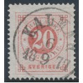 SWEDEN - 1877 20öre dull red Ring Type, perf. 13, used – Facit # 33a