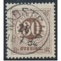 SWEDEN - 1877 30öre brown Ring Type, perf. 13, used – Facit # 35i