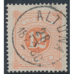 SWEDEN - 1874 12öre orangish red Postage Due (Lösen), perf. 14, used – Facit # L5b