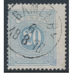 SWEDEN - 1874 20öre greyish blue Postage Due (Lösen), perf. 14, used – Facit # L6c