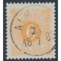 SWEDEN - 1877 6öre reddish orange Postage Due (Lösen), perf. 13, used – Facit # L14c