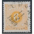 SWEDEN - 1877 6öre dull orange Postage Due (Lösen), perf. 13, used – Facit # L14f