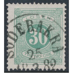 SWEDEN - 1877 30öre light bluish green Postage Due (Lösen), perf. 13, used – Facit # L18c
