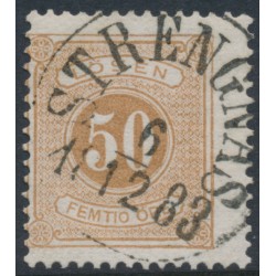 SWEDEN - 1877 50öre dull yellowish orange-brown Postage Due (Lösen), perf. 13, used – Facit # L19d