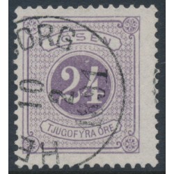SWEDEN - 1884 24öre bluish lilac Postage Due (Lösen), perf. 13, used – Facit # L17b