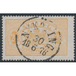 SWEDEN - 1874 24öre dull orange Official (Tjänstemärke), perf. 14, used – Facit # TJ7e