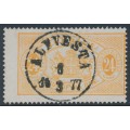 SWEDEN - 1874 24öre orange Official (Tjänstemärke), perf. 14, used – Facit # TJ7a