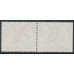 SWEDEN - 1938 5öre green New Sweden, Delaware, perf. 3-sides + 4-sides pair, used – Facit # 261BC