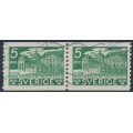 SWEDEN - 1935 5öre green Riksdagen with the variety ‘flagpole’ (flaggstång), used – Facit # 240A PI