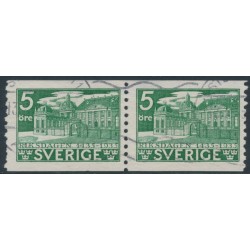 SWEDEN - 1935 5öre green Riksdagen with the variety ‘flagpole’ (flaggstång), used – Facit # 240A PI