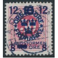 SWEDEN - 1918 50öre carmine Ring Type Landstorm III overprint, used – Facit # 135