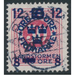 SWEDEN - 1918 50öre carmine Ring Type Landstorm III overprint, used – Facit # 135