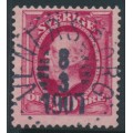 SWEDEN - 1891 10öre bright carmine Oscar II, used – Facit # 54e