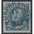 SWEDEN - 1891 50öre bluish grey Oscar II, used – Facit # 59a