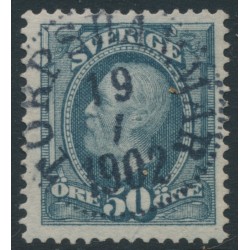 SWEDEN - 1891 50öre bluish grey Oscar II, used – Facit # 59a