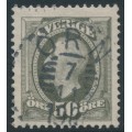 SWEDEN - 1891 50öre olive-grey Oscar II, used – Facit # 59d