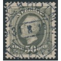 SWEDEN - 1891 50öre olive-grey Oscar II, used – Facit # 59d