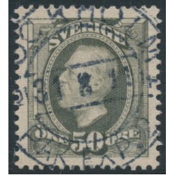 SWEDEN - 1891 50öre olive-grey Oscar II, used – Facit # 59d