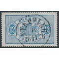 SWEDEN - 1874 12öre blue Official (Tjänstemärke), perf. 14, used – Facit # TJ5c