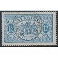 SWEDEN - 1874 12öre blue Official (Tjänstemärke), perf. 14, used – Facit # TJ5c