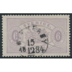 SWEDEN - 1881 6öre blue-lilac Official (Tjänstemärke), perf. 13, used – Facit # TJ15b