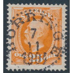 SWEDEN - 1896 25öre reddish orange Oscar II, used – Facit # 57a²