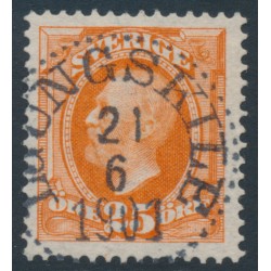 SWEDEN - 1896 25öre red-orange Oscar II, used – Facit # 57a¹
