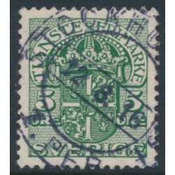SWEDEN - 1911 5öre green Official (Tjänstemarke), inverted lines watermark, used – Facit # TJ44cx