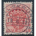 SWEDEN - 1911 10öre red Official (Tjänstemarke), lines watermark, used – Facit # TJ47