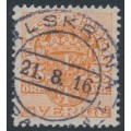 SWEDEN - 1912 25öre orange Official (Tjänstemärke), lines watermark, used – Facit # TJ51a