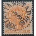 SWEDEN - 1912 25öre orange Official (Tjänstemarke), inverted lines watermark, used – Facit # TJ51cx