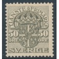 SWEDEN - 1915 50öre grey Official (Tjänstemarke), without watermark, MNH – Facit # TJ54v