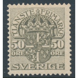 SWEDEN - 1915 50öre grey Official (Tjänstemarke), without watermark, MNH – Facit # TJ54v