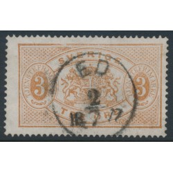 SWEDEN - 1874 3öre orange-brown Official (Tjänstemärke), perf. 14, used – Facit # TJ1b