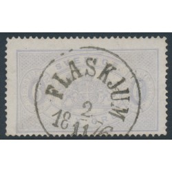 SWEDEN - 1874 6öre bluish violet Official (Tjänstemärke), perf. 14, used – Facit # TJ4d