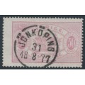 SWEDEN - 1874 50öre violet-rose Official (Tjänstemärke), perf. 14, used – Facit # TJ9b