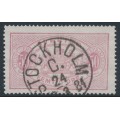 SWEDEN - 1874 50öre violet-rose Official (Tjänstemärke), perf. 14, used – Facit # TJ9b