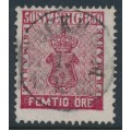 SWEDEN - 1858 50öre bright carmine Coat of Arms, used – Facit # 12d