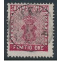 SWEDEN - 1858 50öre bright carmine Coat of Arms, used – Facit # 12d